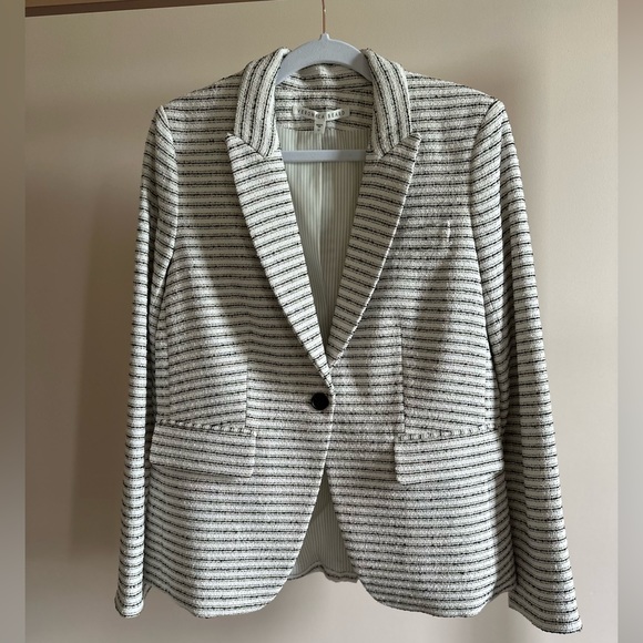 NWOT Veronica Beard Black and White Cutaway Tweed Dickey Jacket - Picture 4 of 14